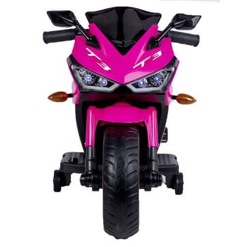 12V Pink Kids Electric Ride-On Dirt Bike with Training Wheels Magic Cars 2