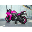 12V Pink Kids Electric Ride-On Dirt Bike with Training Wheels Magic Cars 5