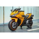 12V Orange Electric Ride-On Dirt Bike with Training Wheels for Kids Magic Cars 8