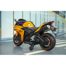 12V Orange Electric Ride-On Dirt Bike with Training Wheels for Kids Magic Cars 9