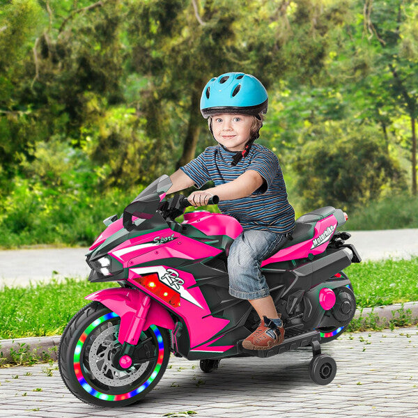 12V Kids Electric Ride On Dirt Bike with Training Wheels, Lights, and Music Magic Cars 20