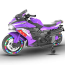12V Purple Kids Electric Ride-On Dirt Bike with Training Wheels and Music Magic Cars 1