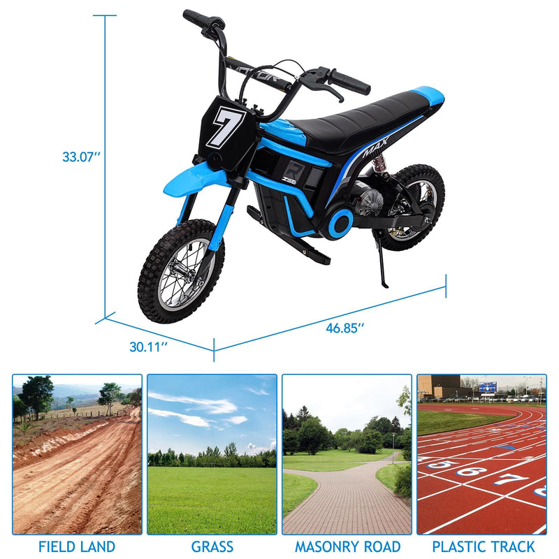 Kids Ride-On Electric Dirt Bike 350W Motor 24V Battery Up to 14.29 MPH Magic Cars 9