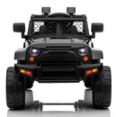 12V Kids Dual Drive Ride-On Jeep with 2.4G Parental Remote Control and LED Lights Black Magic Cars 2