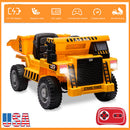 12V Kids Ride-On RC Dump Truck with Electric Construction Tractor and Bucket Magic Cars 0