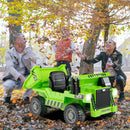 Electric Green Ride-On Dump Truck with Functional Dump Bed for Kids Magic Cars 1