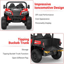 24V Kids Ride-On Electric Dump Truck with Functional Dump Bed and Extra Shovel Toy Magic Cars 22