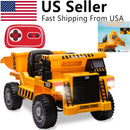 12V Electric Ride-On Kids RC Dump Truck Construction Tractor with Bucket Magic Cars Variant 0