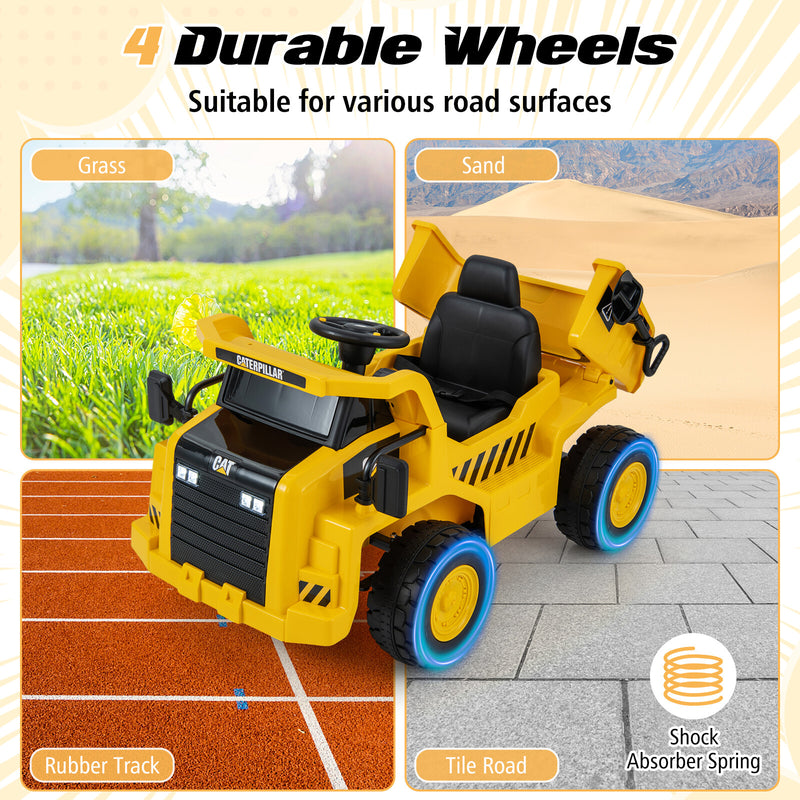 Kids Ride-On Dump Truck with Working Megaphone Sand Shovel and 2.4G Remote Control Magic Cars 5