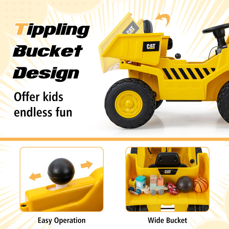 Kids Ride-On Dump Truck with Working Megaphone Sand Shovel and 2.4G Remote Control Magic Cars 6