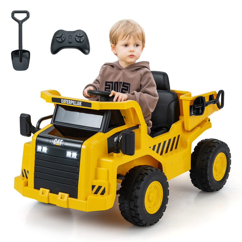 Kids Ride-On Dump Truck with Working Megaphone Sand Shovel and 2.4G Remote Control Magic Cars Variant 0