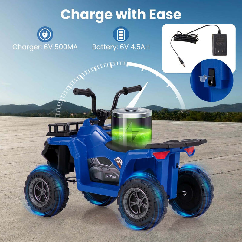 Kids Electric Ride-On 4-Wheeler Quad Car with Button Start Magic Cars 3