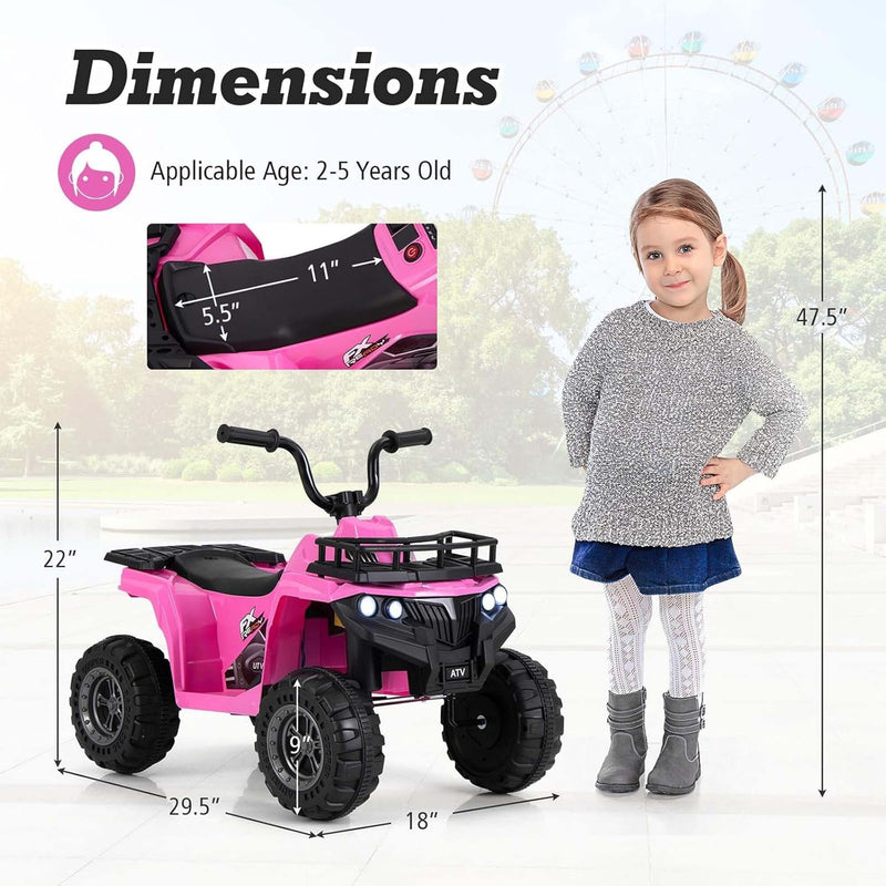 Kids Electric Ride-On 4-Wheeler Quad Car with Button Start Magic Cars 4