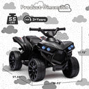 Electric Kids Ride-On 6V Battery-Powered Off-Road ATV Quad Car, Black, Supports 55 lbs Magic Cars 1