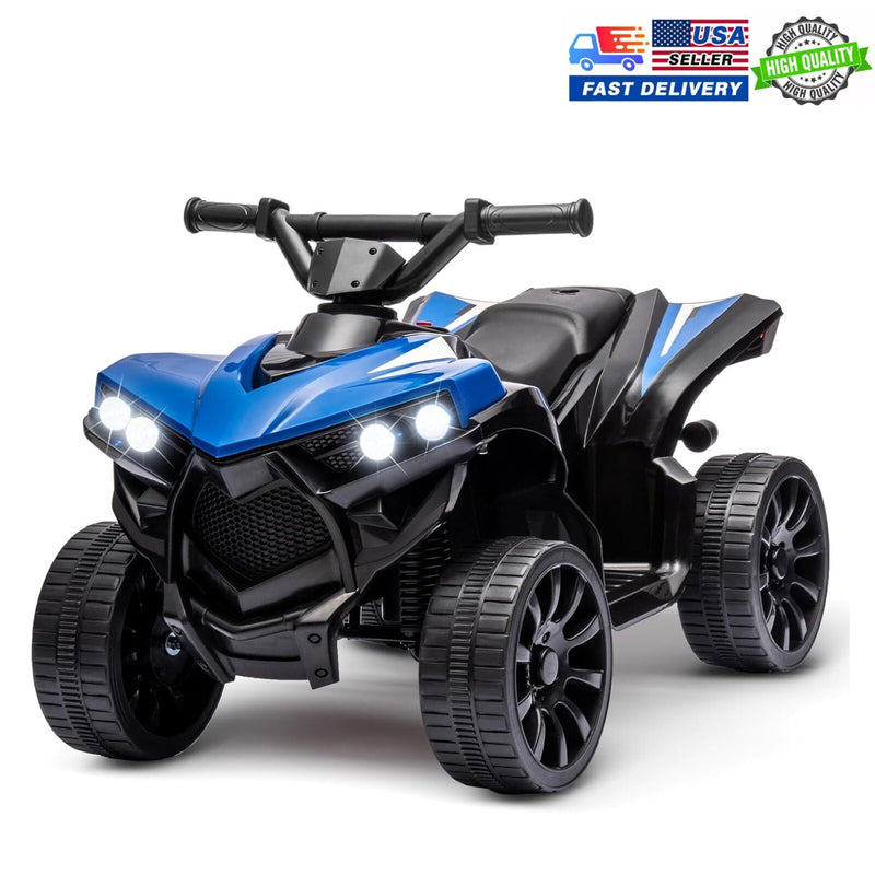 Kids Electric Ride-On Off-Road ATV Quad Car 6V Battery Powered Blue, Supports 55 lbs Magic Cars Variant 0