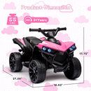 Electric Kids Ride-On ATV Quad Bike 6V Battery Powered Pink, Supports Up to 55 lbs Magic Cars 1
