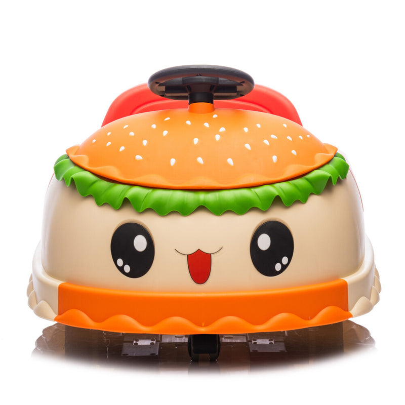 Kids Electric Ride-On Bumper Car with Parental Control and Hamburger Design Magic Cars 10