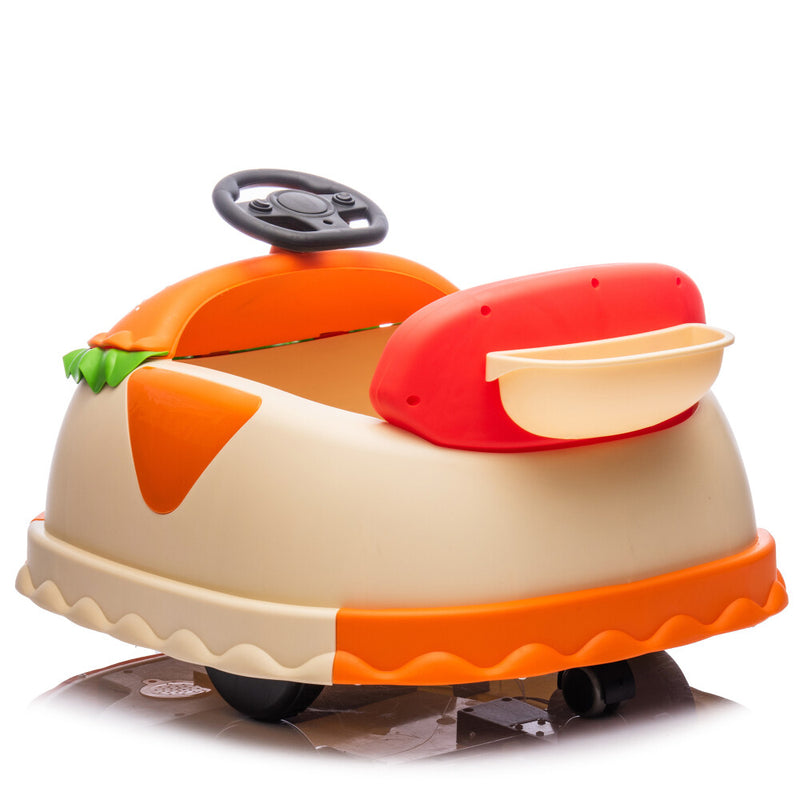 Kids Electric Ride-On Bumper Car with Parental Control and Hamburger Design Magic Cars 12