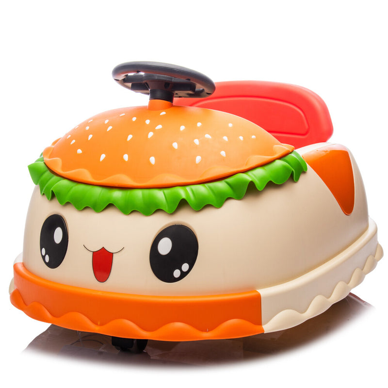 Kids Electric Ride-On Bumper Car with Parental Control and Hamburger Design Magic Cars 5
