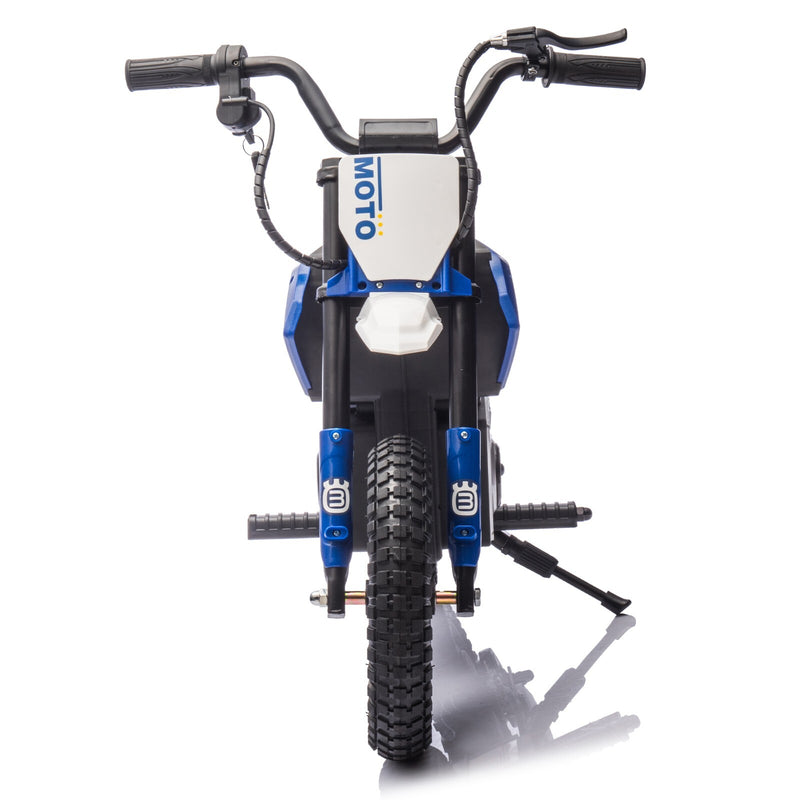 Kids Electric Motocross Ride-On Bike 24V 200W Hub Motor with Adjustable Speed Blue Magic Cars 12