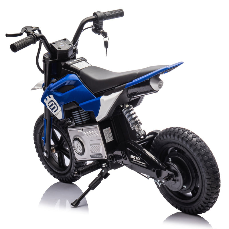 Kids Electric Motocross Ride-On Bike 24V 200W Hub Motor with Adjustable Speed Blue Magic Cars 13