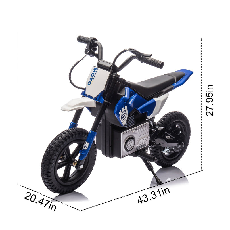Kids Electric Motocross Ride-On Bike 24V 200W Hub Motor with Adjustable Speed Blue Magic Cars 1