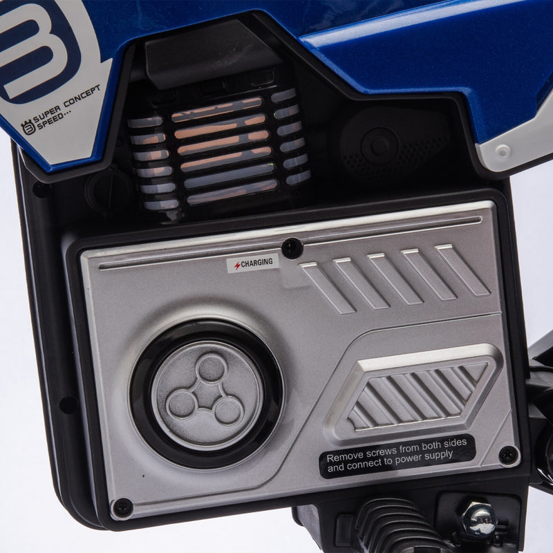 Kids Electric Motocross Ride-On Bike 24V 200W Hub Motor with Adjustable Speed Blue Magic Cars 4