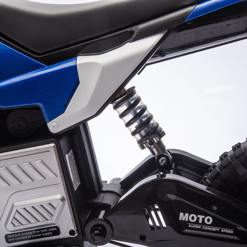 Kids Electric Motocross Ride-On Bike 24V 200W Hub Motor with Adjustable Speed Blue Magic Cars 5