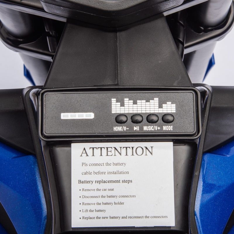Kids Electric Motocross Ride-On Bike 24V 200W Hub Motor with Adjustable Speed Blue Magic Cars 8