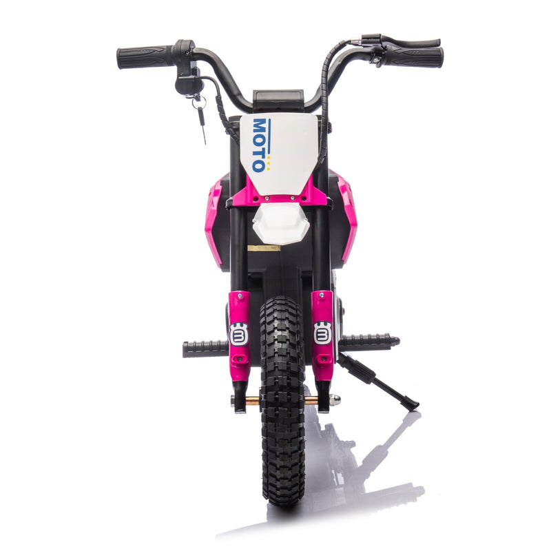 Kids Electric Motocross Ride-On Bike 24V 200W Hub Motor with Adjustable Speed Pink Magic Cars 11