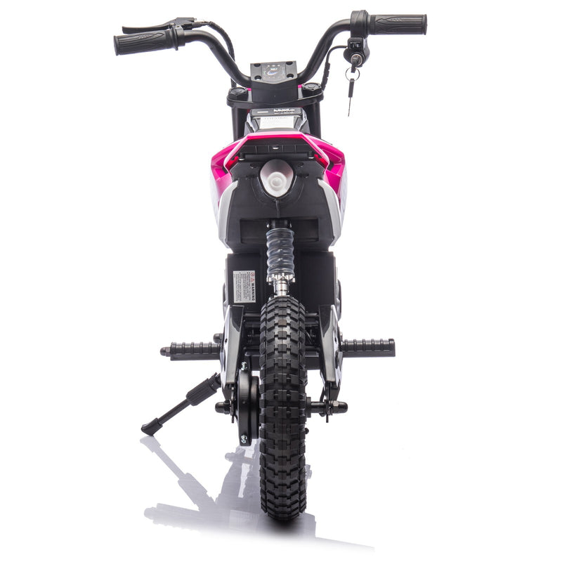 Kids Electric Motocross Ride-On Bike 24V 200W Hub Motor with Adjustable Speed Pink Magic Cars 13