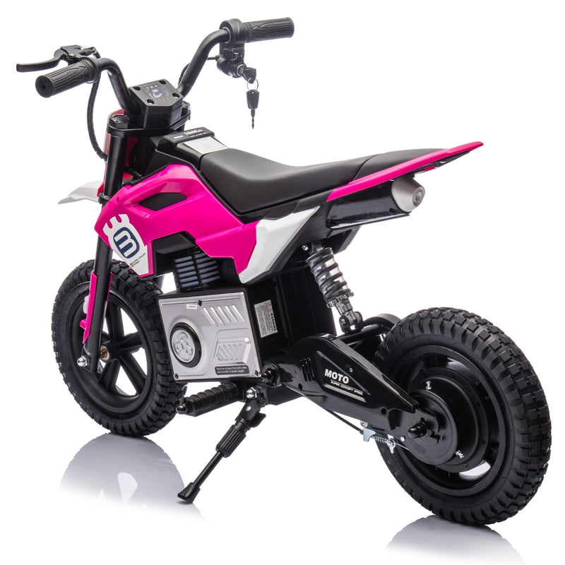 Kids Electric Motocross Ride-On Bike 24V 200W Hub Motor with Adjustable Speed Pink Magic Cars 3