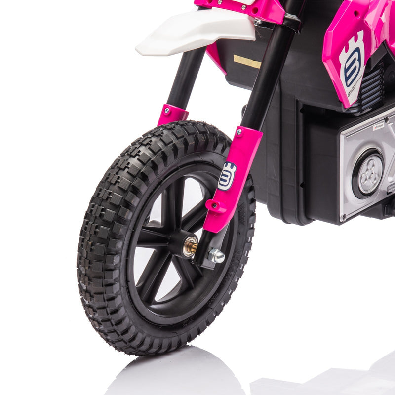 Kids Electric Motocross Ride-On Bike 24V 200W Hub Motor with Adjustable Speed Pink Magic Cars 5