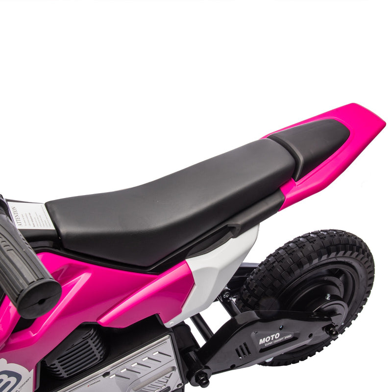 Kids Electric Motocross Ride-On Bike 24V 200W Hub Motor with Adjustable Speed Pink Magic Cars 6