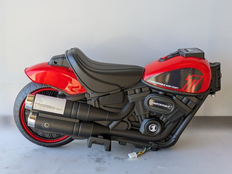 Electric Ride-On Motorcycle for Kids with Training Wheels and LED Headlights, Red, Ages 2+ Magic Cars 6
