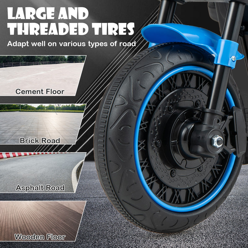 Kids Electric Ride-On Motorcycle with Removable Training Wheels and LED Headlight Magic Cars 5