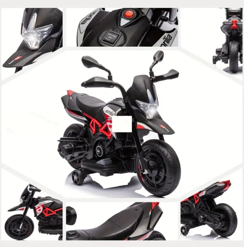 Electric Kids Ride-On Motorcycle with Training Wheels, Lights, Sounds, and Music Magic Cars 8