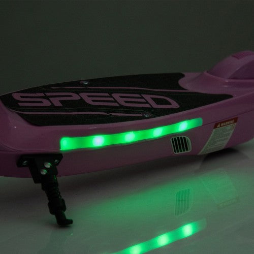 Kids Ride-On Electric Scooter with Kickstand, Bell, and Colorful LED Lights Magic Cars 20