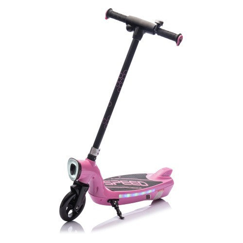 Kids Ride-On Electric Scooter with Kickstand, Bell, and Colorful LED Lights Magic Cars 7