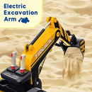 12V Kids Electric Ride-On Excavator Toy with 4WD and 10AH Battery for Outdoor Play Magic Cars 3