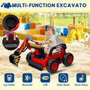 12V Kids Ride-On Excavator 4WD Battery-Powered Sand Digger with Remote Control Magic Cars 12