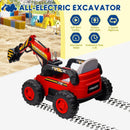 12V Kids Ride-On Excavator 4WD Battery-Powered Sand Digger with Remote Control Magic Cars 13