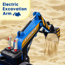12V Kids Ride-On Excavator 4WD Battery-Powered Sand Digger with Remote Control Magic Cars 16