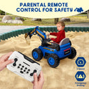 12V Kids Ride-On Excavator 4WD Battery-Powered Sand Digger with Remote Control Magic Cars 17
