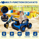 12V Kids Ride-On Excavator 4WD Battery-Powered Sand Digger with Remote Control Magic Cars 20