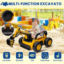 12V Kids Ride-On Excavator 4WD Battery-Powered Sand Digger with Remote Control Magic Cars 5