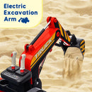 12V Kids Ride-On Excavator 4WD Battery-Powered Sand Digger with Remote Control Magic Cars 9