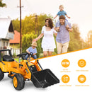 6V Battery-Powered Kids Ride-On Yellow Excavator Tractor with Digging Bucket Magic Cars 5