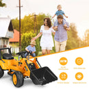 6V Battery-Powered Kids Ride-On Excavator Tractor with Digging Bucket in Yellow Magic Cars 5