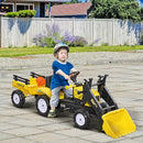 Kids Ride-On Pedal Excavator and Bulldozer with Forward/Backward Movement and 6 Wheels Magic Cars 1